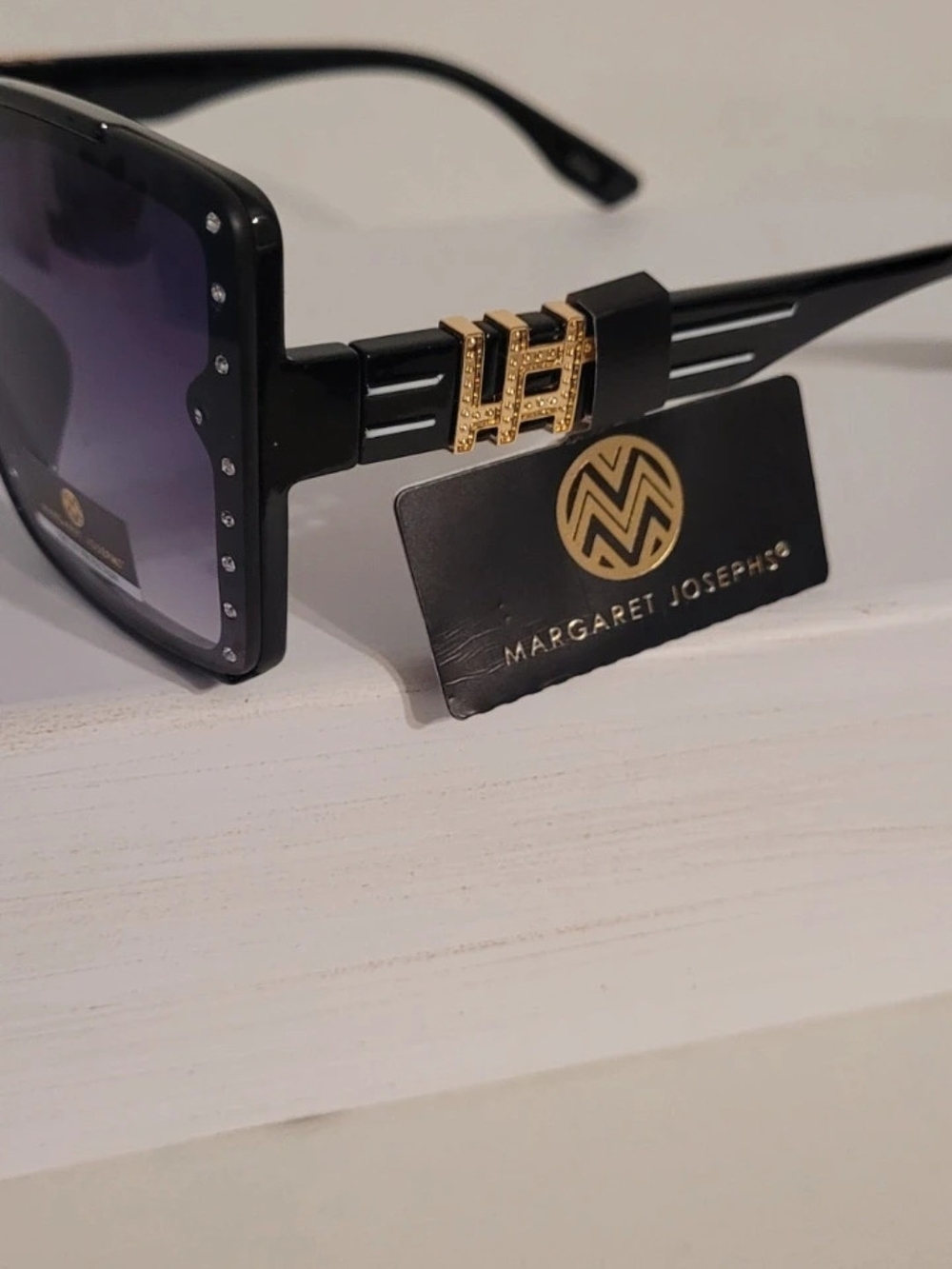 Black Sunglasses with Gold Accent